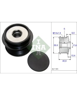 Schaeffler INA 535 0208 10 Vapaakytkin laturi Main Image