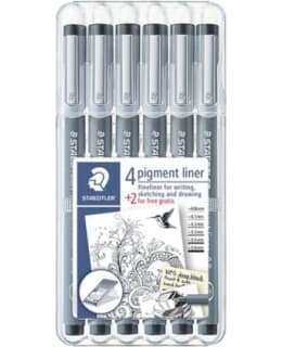 STAEDTLER PIGMENT 6KPL KUITUKÄRKIKYNÄ Main Image
