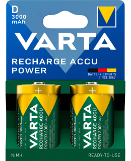VARTA Recharge Accu Power D 3000mAh 2PAC Main Image