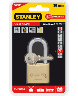 Stanley Solid Brass 30 mm riippulukko Main Image