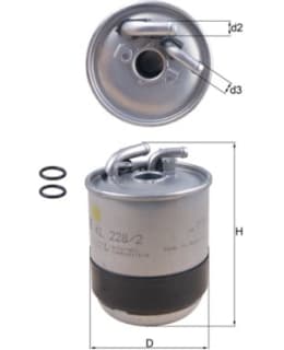 Knecht KL 228/2D Polttoainesuodatin Main Image