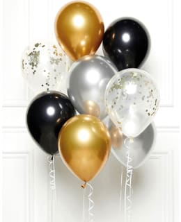 KULTA/MUSTA/HOPEA ILMAPALLOASETELMA Main Image