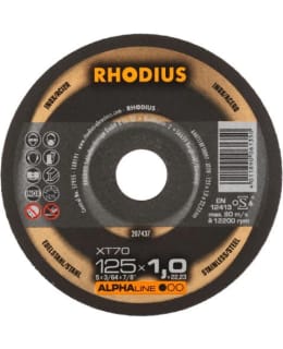 RHODIUS ALPHA XT70 125X1MM CUT DISC Main Image