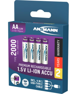 ANSMANN AA 2000MAH 4KPL USB-C LADATTAVA Main Image