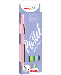 PENTEL BRUSH SIGN PEN PASTEL 4KPL SETTI Main Image