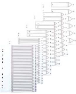 LYRECO A4 PP 1-10 HAKEMISTO Main Image