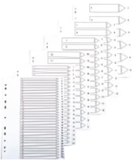 LYRECO A4 KARTONKI 1-12 HAKEMISTO Main Image
