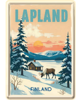 70757 CABIN&REINDEER POSTIKORTTI Main Image