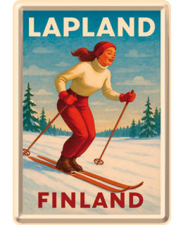 70761  GIRL SKIING POSTIKORTTI Main Image