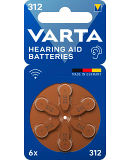 VARTA Hearing Aid Battery 312, 6 pack Main Image