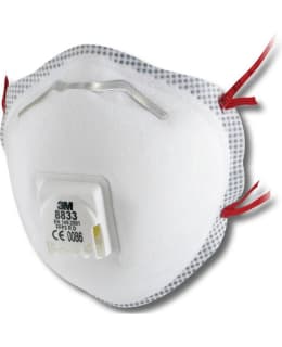 3M 8833 FFP3 R D 10KPL HENGITYSSUOJAIN Main Image