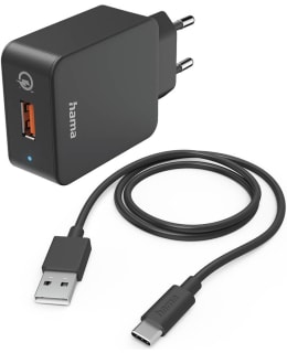 HAMA CHARGER 220V+USB-C CABL QU 19.5W BL Main Image