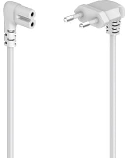 HAMA POWER CABLE ANGLE EURO PLUG WH 1.5M Main Image