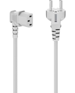 HAMA POWER CABLE ANGLED 3-POLE WH 5.0M Main Image
