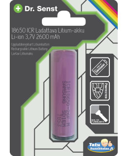 DR. SENST 18650 2600MAH LITIUMPARISTO Main Image