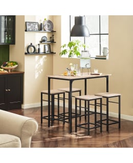 SOBUY OGT11-N BAR TABLE + 4 STOOLS Main Image