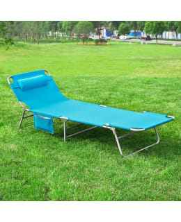 SOBUY OGS35-B BLU FOLDING SUN LOUNGER Main Image