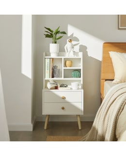 SOBUY FBT100-W WHT 43X36X81 BEDSIDE TBL Main Image