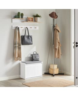 SOBUY FSR98-W SHOE BENCH WHT 62CM Main Image