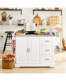 SOBUY FKW41-ST KITCHEN TROLLEY WHT Main Image