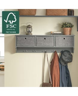 SOBUY FRG282-HG GRAY WALL COAT RACK Main Image