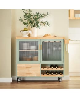 SOBUY FKW114-GR GREEN KITCHEN ISLAND Main Image