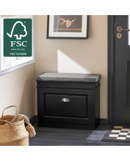 SOBUY FSR82-K-SCH SHOE BENCH BLACK Main Image