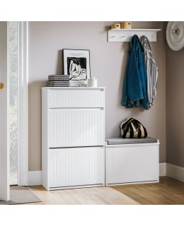 SOBUY FSR165-W SHOE CABINET Main Image