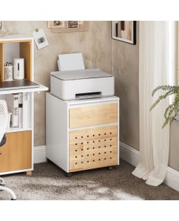 SOBUY ASK06-WN MOBILE FILE CABINET Main Image