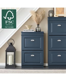 SOBUY FSR78-B SHOE CABINET BLUE Main Image