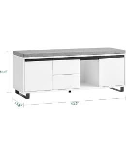 SOBUY FSR176-W SHOE BENCH Main Image