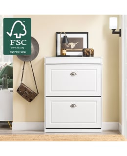SOBUY FSR78-L-W SHOE CABINET Main Image