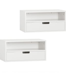 SOBUY NKD03-WX2 BEDSIDE TABLE 2PCS WHT Main Image