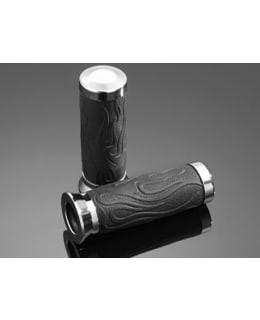 HIGHWAY HAWK HANDGRIPS SET 1 FLAME RUBBE Main Image