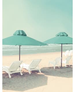 Turquoise Parasols 30X40 poster Main Image