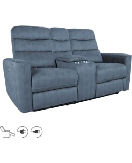 HOME4YOU GASTON 2-SEAT REC BLU 14165 Main Image
