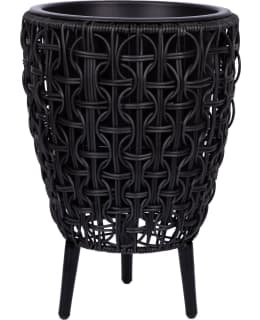 HOME4YOU WICKER 38217 BLK 42CM PLANTER Main Image