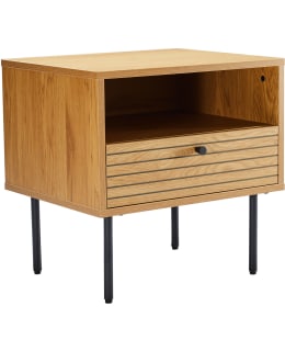 HOME4YOU LINE 45133 OAK/BLK NIGHTSTAND Main Image