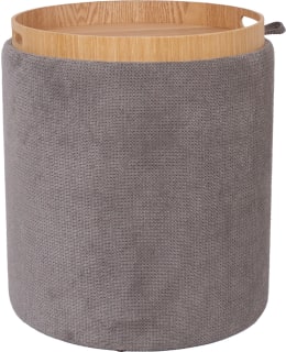HOME4YOU 88560 GREY OTTOMAN Main Image