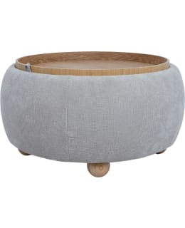 HOME4YOU 88570 BEIGE STORAGE OTTOMAN Main Image