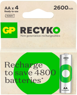 GP AA 4X2600MAH NIMH LADAT. PARISTO Main Image