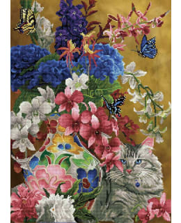 DD GILDED CAT&FLOWERS TIMANTTITYÖ Main Image