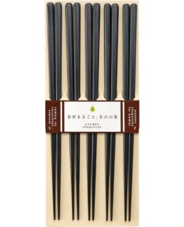 KAWAI PLAIN WOOD 5P SYÖMÄPUIKOT MUSTA Main Image