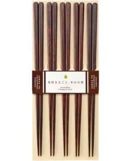 Kawai Plain Wood 5P chopsticks Main Image