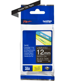 BROTHER TZE335 TAPE WHITE/BLACK 12MM 8M Main Image