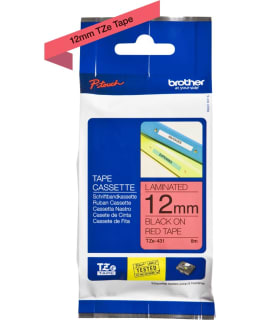 BROTHER TZE431 TAPE BLACK/RED 12MM 8M Main Image