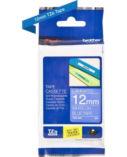 BROTHER TZE535 TAPE WHITE/BLUE 12MM 8M Main Image