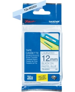 BROTHER TZEMQ531 12 BLACK ON PASTEL BLUE Main Image