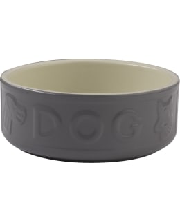 GREY LETTERED DOG BOWL 15CM M/O Main Image