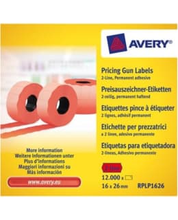AVERY 10RLL 2-RIVI PUNAINEN ETIKETTI Main Image